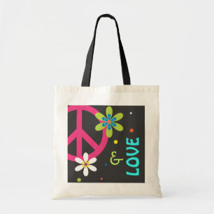 La bolsa de asas del signo de la paz y del amor