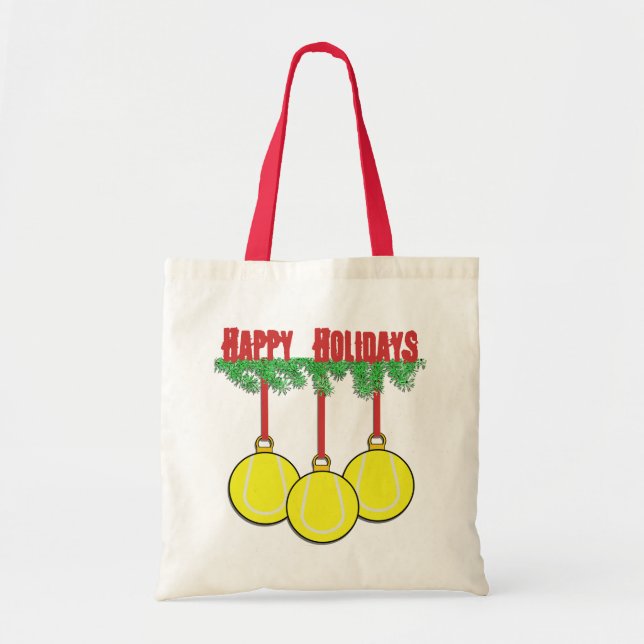 La bolsa de asas del tenis del navidad (Frente)