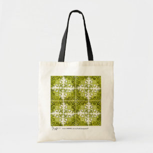 La bolsa de asas del verde del arte de la teja