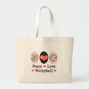 La bolsa de asas del voleibol del amor de la paz