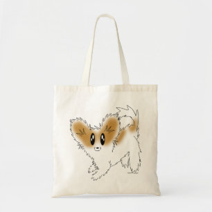 La bolsa de asas desaliñada linda del perro de