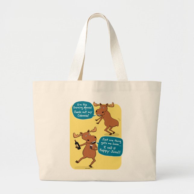 La bolsa de asas divertida de los alces del baile (Frente)