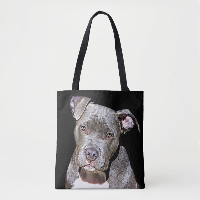 LA BOLSA DE ASAS DIVERTIDA DEL PERRO DE PITBULL (Anverso)