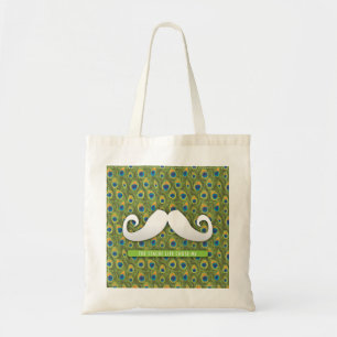 La bolsa de asas divertida linda del bigote con la