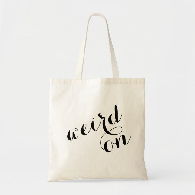 La bolsa de asas divertida linda - extraña (Frente)