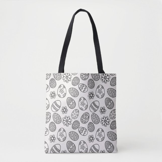 La bolsa de asas elegante del estampado de flores (Anverso)
