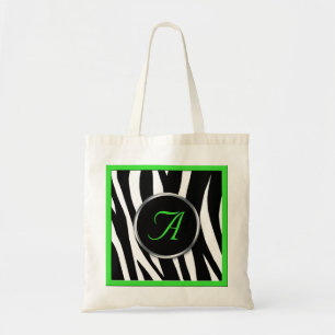 La bolsa de asas elegante del monograma del verde