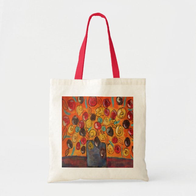 La bolsa de asas enorme de las flores (Frente)