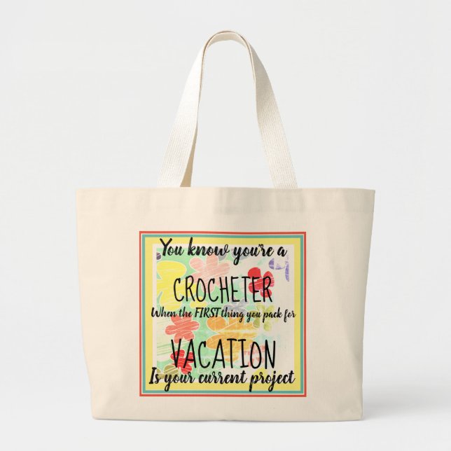La bolsa de asas enorme del ganchillo (Frente)