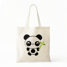 La bolsa de asas feliz de la panda del bebé