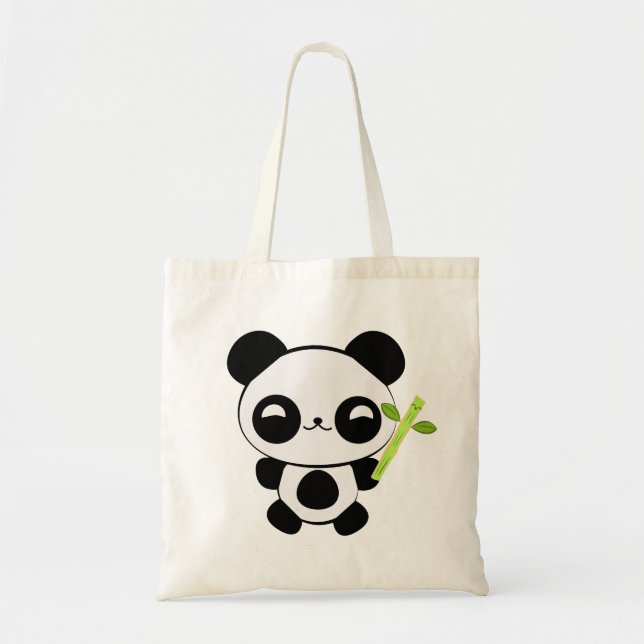 La bolsa de asas feliz de la panda del bebé (Frente)