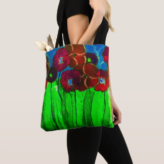 La bolsa de asas floral