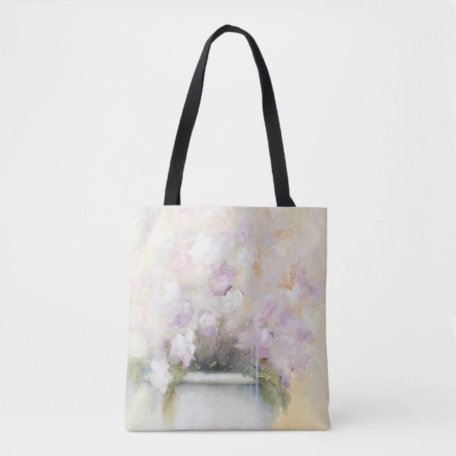 La bolsa de asas floral abstracta de "agosto" (Anverso)
