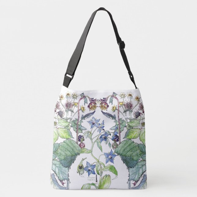La bolsa de asas floral de Blackberry del (Reverso)