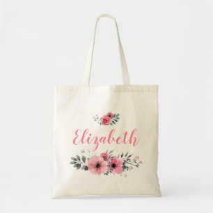 La bolsa de asas floral de encargo