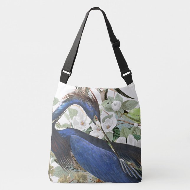 La bolsa de asas floral de la garza de Audubon de (Anverso)