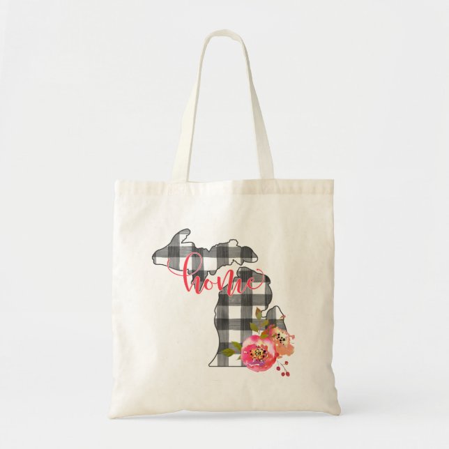 La bolsa de asas floral de Michigan (Frente)