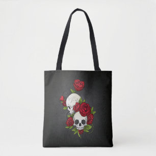 La bolsa de asas floral de Skulls Dia de los