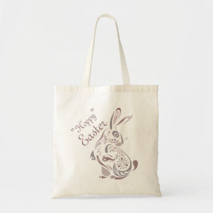 La bolsa de asas floral del conejito