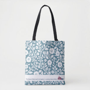 La bolsa de asas floral del LA del museo de la