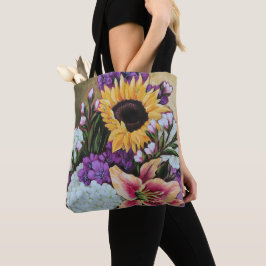 "La bolsa de asas floral del ramo del verano