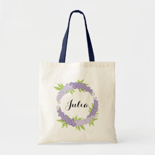 La bolsa de asas floral personalizada de Larkspur