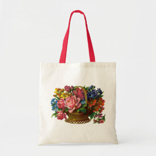 La bolsa de asas floral/que cultiva un huerto