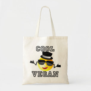 La bolsa de asas fresca de la emoji del vegano