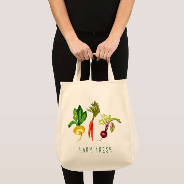 La bolsa de asas fresca de la granja vegetal del (Anverso (producto))