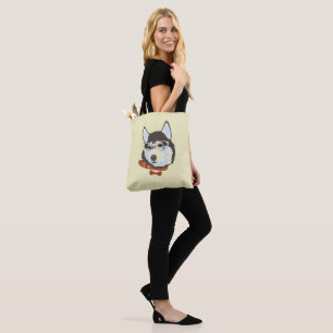 La bolsa de asas fresca del perro del husky