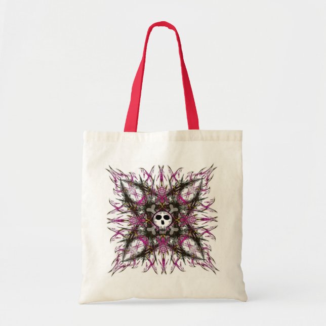 La bolsa de asas gótica rosada del fractal del (Frente)