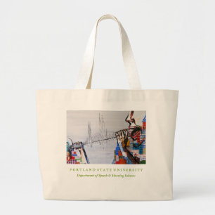 La bolsa de asas grande del algodón de la fuente