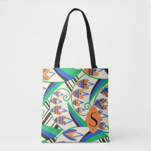 La bolsa de asas gris anaranjada inicial del verde