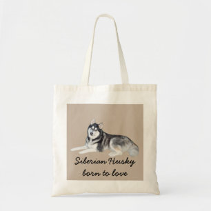 La bolsa de asas hermosa del husky siberiano