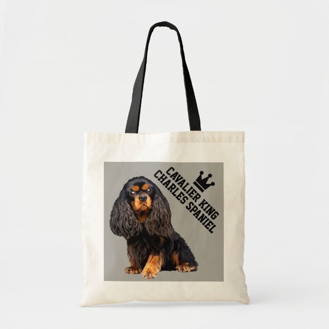 La bolsa de asas ilustrada arrogante del perro de (Frente)
