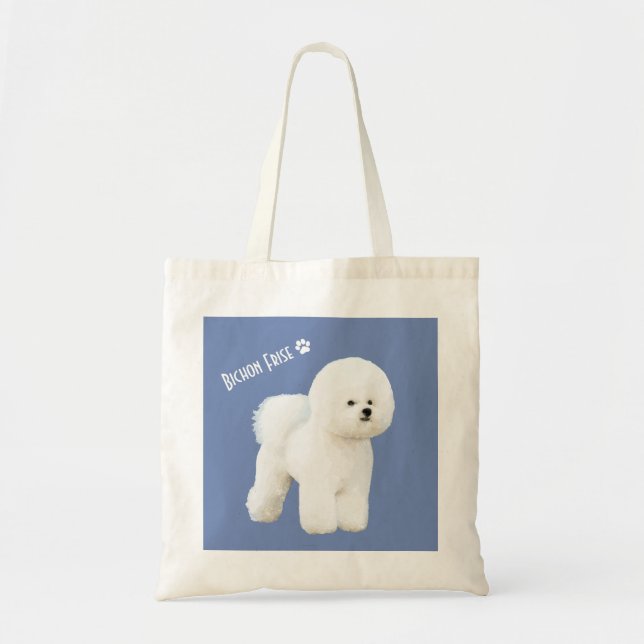 La bolsa de asas ilustrada Frise de Bichon (Frente)