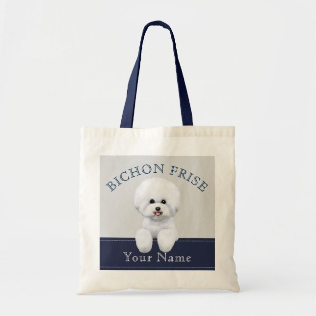 La bolsa de asas ilustrada Frise de Bichon (Frente)
