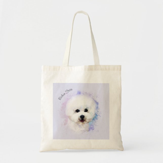 La bolsa de asas ilustrada Frise de Bichon (7 (Frente)
