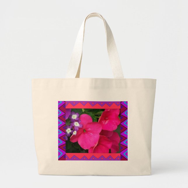 La bolsa de asas:: Impatiens rosado con la (Frente)
