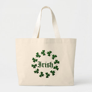 La bolsa de asas irlandesa del anillo del trébol