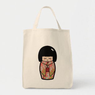 La bolsa de asas japonesa (rosada) de la muñeca d