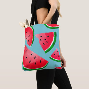 La bolsa de asas linda con la sandía