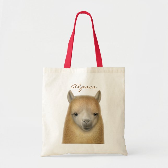 La bolsa de asas linda de la alpaca (Frente)