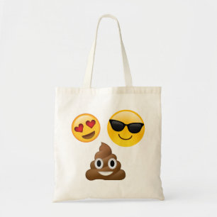 La bolsa de asas linda de la emoji