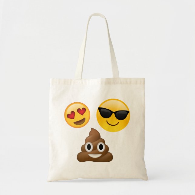La bolsa de asas linda de la emoji (Frente)