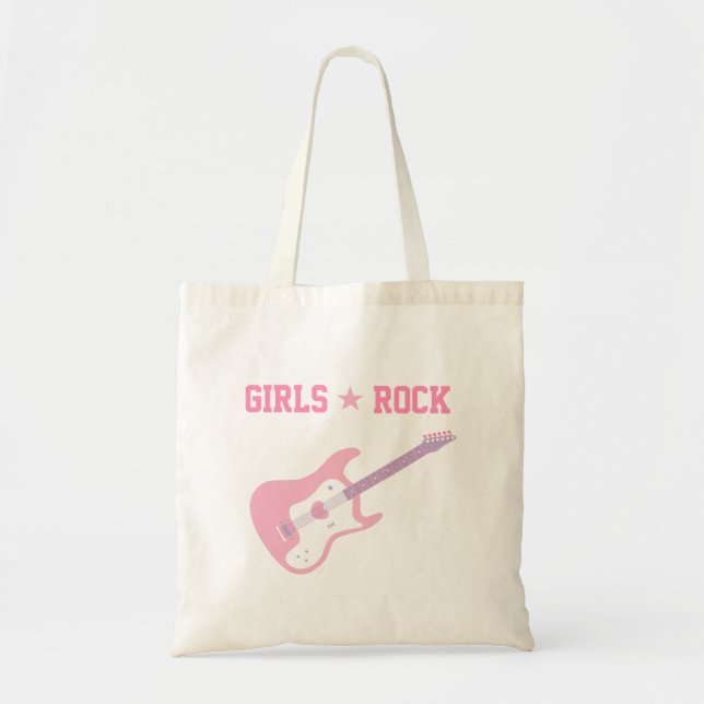 La bolsa de asas linda de la guitarra del rosa de (Frente)