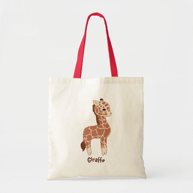 La bolsa de asas linda de la jirafa (Frente)