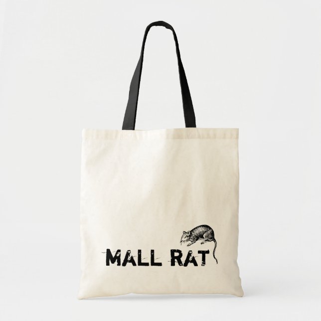 la bolsa de asas linda de las compras de la rata (Frente)