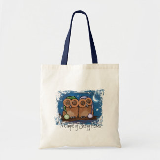 La bolsa de asas linda de los búhos el dormir