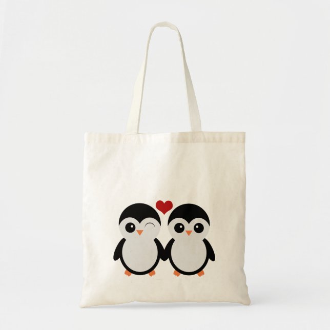 La bolsa de asas linda de los pingüinos (Frente)